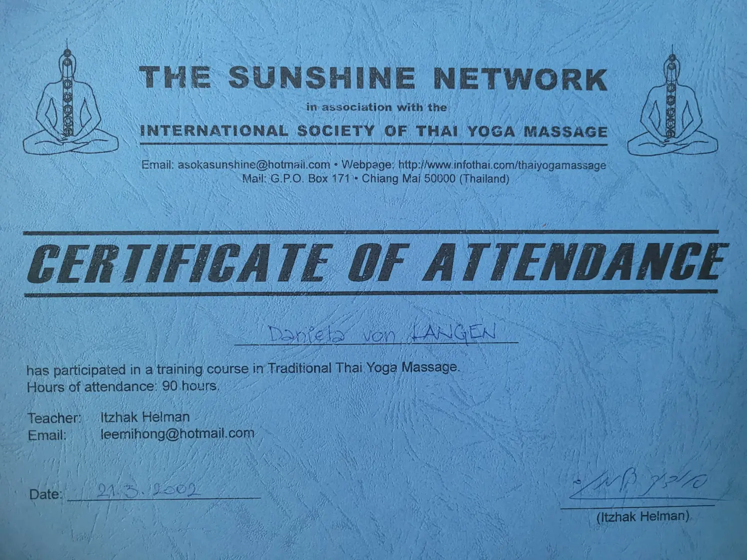 Zertifikat Pitanga Yoga